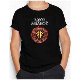 Resim Amon Amarth Skull Siyah Çocuk Tişört Siyah 