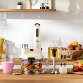 Resim Emsan Nostalji Mutfak Robotu 1000 W 1,5 lt Kapasite Çok Fonksiyonlu Krem Renkli 