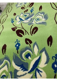 Resim Koyunlu Halı Kesme Halı Yolluk En 0.80Mt Yeşil 