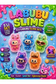 Resim ümit toys Sti Slime Kristal 5’li Set - Parlak Şeffaf Yumuşak Esnek Slime Oyuncak 
