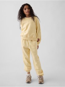Resim GAP Kız Çocuk Sarı VintageSoft Relaxed Jogger Eşofman Altı 