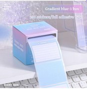 Resim 100 Adet Çekme Tipi Post-ıt Not Kağıdı Öğrencileri Tamamen Yapışkanlı Endeksi Etiket Çıkartmaları Okul Ofis Malzemeleri Kırtasiye Mavi 