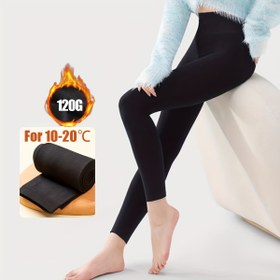 Resim Kadınlar İçin Termal Tayt -20°C/68°F, Dar Kesim Bacak Isınma Pantolonu, Elde Yıkanabilir Soğuk Hava Şık ve Kolay Bakım Dayanıklı Çorap (Kurutma Temizleme Uygun Değil) Siyah 