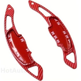 Resim Xuweiwei Red Carbon Pattern Honda 10. Nesil Civic Accord Crv Odyssey Urv İçin Karbon Fiber Vites Pedalı Kırmızı Karbon Desen 