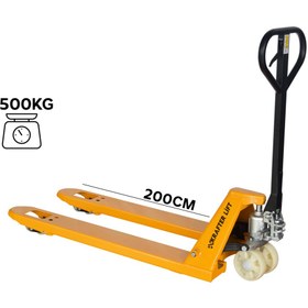 Resim Krafter Lift 2.5 Ton 200 Cm Beyaz Teker Manuel Standart Transpalet 