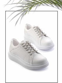 Resim Bambi Beyaz Kadın Sneaker K01179086509 
