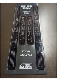 Resim Seat Leon Uyumlu Kapı Eşiği 4'lü Set Ön Arka 