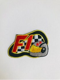 Resim Self Casa Ütü Ile Yapışan Dokuma Arma - Patch - Yama Formula 1 Kask Iron-on Motif 