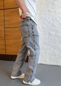 Resim DİKİŞ DETAYLI PAÇA FERMUARLI BAGGY PANTOLON • GRİ 3227 - L 