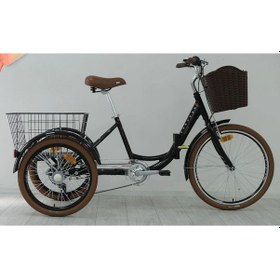 Resim Carraro Caravan Katlanır 2025 Model Şehir Bisikleti 24 Jant 6 Vites Siyah Kahverengi 