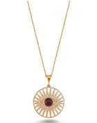 Resim Göz Temalı Turmalin Taşlı Kolye (498595803) 