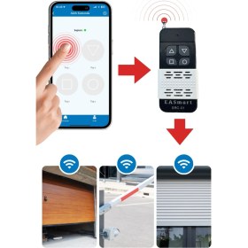 Resim EASmart Akıllı Kumanda WiFi (Kodlanabilir Otopark Bariyer Garaj Kepenk Kumandası) - Smart Remote Controller 