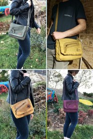 Resim Old Cotton Cargo 7136 Küçük Kahverengi Günlük Omuz Çantası Kanvas Okul Vintage Tablet Çantası 