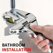 Resim Banyo Anahtarı Süper Büyük Açılı Kısa Saplı Çok Fonksiyonlu Canlı Uçlu Anahtar Su Musluğu Boru Klima Montaj Bakım Aracı 