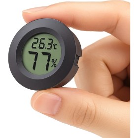 Resim Spelt Mini Sıcaklık ve Nem Ölçer Dijital Termometre Higrometre 4,5cm Siyah 