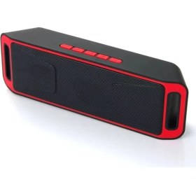 Resim Taşınabilir Kablosuz Açık Bluetooth Hoparlörler Bas Stereo Ses Subwoofer Fm Radyo Mp3 Çalar Bilgisayar Akıllı Telefonlar Için USB Tf | Taşınabilir Hoparlörler (Kırmızı) 