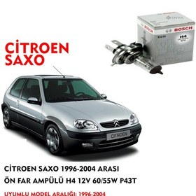 Resim CİTROEN SAXO 1996-2004 ARASI ÖN FAR AMPÜLÜ H4 12V 60/55W P43T 