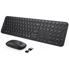 Resim Seenda Kablosuz Klavye Ve Mouse, Usb Ve Type-c - Siyah-65950 