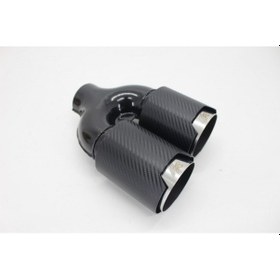 Resim Akrapoviç Çiftli Karbon Egzoz Ucu FR 2x90 Parlak Sağ 