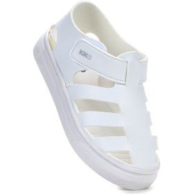 Resim Kiko Kids Limba Cırtlı Kız Çocuk Sandalet Beyaz Beyaz 