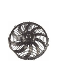 Resim Ünüversal Fan Motoru 12v 12'' Komple Yassı Orta Emici Aksiyel Fan Helis Fanlı 