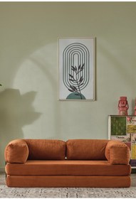 Resim Huga Mobilya Petite Kanepe Oyun, Tv, Sinema Koltuğu- Yatak Olabilen Fitilli Kadife Yıkanır Silinir 80x160 h:36 