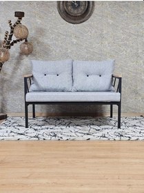Resim İkili Siyah Boyalı Bahçe - Balkon - Mutfak Çay Seti Takımı Bahçe 001 