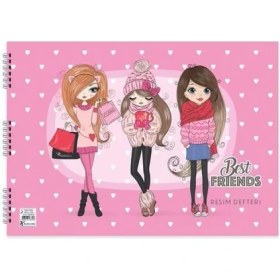 Resim 25 * 35 15 Yp. Spiralli Best Friends Resim Defteri 