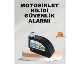 Resim Midas Toptan Home Ekonomik Alarm Disk Kilidi Motosiklet Scooter Bisiklet Güvenlik 