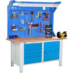 Resim starçelik Atölye Çalışma Tezgahı (1600x720x830-930 mm) 