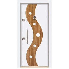 Resim Tez1554 Beyaz Statik Kasa Düz Model Çelik Kapı 