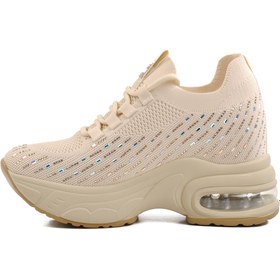 Resim Guja Bej Triko Air Taban Kadın Sneaker Çok Renkli 