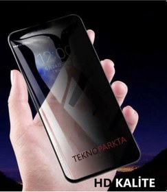 Resim Samsung Uyumlu A03 / A03s Hayalet Ekran Koruyucu Privacy Gizlilik Filitreli Tam Kaplayan Kırılmaz Cam 