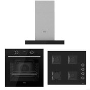 Resim Ferre Fryart Siyah Set ( D100 T Tipi Siyah Davlumbaz-SS205 Siyah Ocak- XE63CS Fryart Siyah Fırın) 