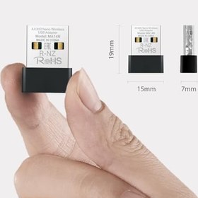 Resim Mercusys MA14N | AX300 Mbps Nano USB Wi‑Fi 6 Adaptör | Kolay Kurulum | Windows & Linux Uyumlu | Tak‑Çalıştır 