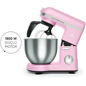 Resim Empressco Çift Kollu 1500W Mutfak Şefi, Pembe, Güçlü ve Çok Fonksiyonlu Elektrikli Mutfak Aleti 