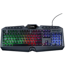 Resim Compound TR-GK102 Gaming Standart Q Rainbow Aydınlatmalı Multimedia USB Kablolu Klavye 