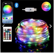 Resim Canderel Su Geçirmez LED Şerit Işık Rgb Çok Renkli Sese Müziğe Duyarlı Kumandalı LED Aydınlatma 