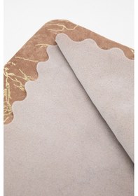 Resim Mermer Desen Altın Varaklı Süngerli Koltuk - Çekyat Örtüsü 160x21 Kahverengi 