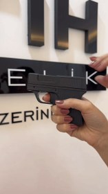 Resim Tabanca Şeklinde Sigara Tabakası Çakmak 8711 