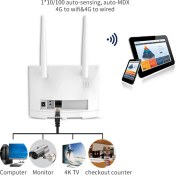 Resim Sunshinee 4g Lte Wifi Yönlendirici 300 Mbps Kablosuz Wifi Yönlendirici Ev Erişim Noktası Desteği 4g - Lan Bağlantı Noktası 16 Wifi Kullanıcıları-Ingiltere Tak (Yurt Dışından) 