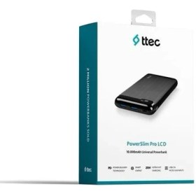 Resim ttec PowerSlim LCD 10.000 mAh PD 20W Taşınabilir Şarj Aleti \u002F Powerbank USB-C Giriş\u002FÇıkış 2BB185S 