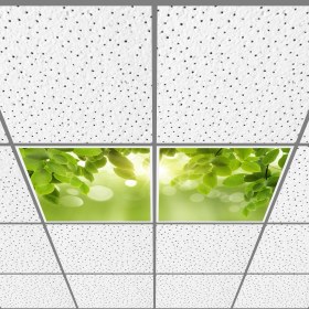 Resim Gök Panel 60X60 LED Panel Aydınlatma Armatür Avize Sıva Altı Desenli 1x2 Ikili Grup 46510716SA 