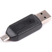 Resim Pazly Çok İşlevli Usb A/mikro Usb 2'si 1 Arada Otg Kart Okuyucu Sd/tf Desteği Siyah 