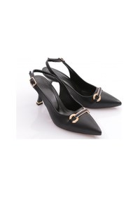 Resim Dgn 24201 Kadin Arkadan Bağlama Topuklu Ayakkabi 24201-2428-R1534 Siyah 