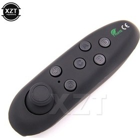 Resim Siyah-evrensel Kablosuz Bluetooth Gamepad Android İos Samsung Uyumlu Vr 3d Oyun Vr Mini Joystick Oyun Denetleyi 