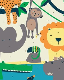 Resim Sayılarla Boyama Seti - Hayvanat Bahçesi - 30x40 