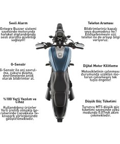 Resim Turuncu Motosiklet Takip Cihazı Buzzer ile 24 Aylık G-Sensör ve Dijital Motor Kilitleme Özellikli 