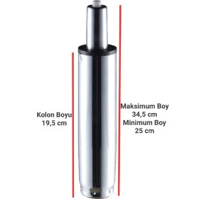 Resim Elayce Ofis Yıldız Ayak Çift Kollu Mekanizma Amortisör Tekerlek 