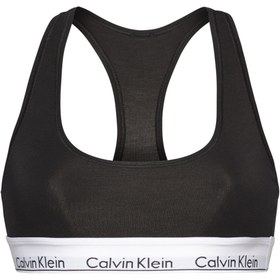 Resim Calvin Klein Kadın Marka Logolu Elastik Bantlı Günlük Kullanıma Uygun Siyah Spor Sütyeni F3785E 001 